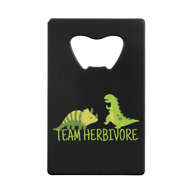 Team Herbivore Vegan Credit Card Bottle Opener (Front)