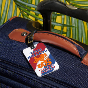 Team Holland Netherlands Soccer Fan Orange Lion Luggage Tag