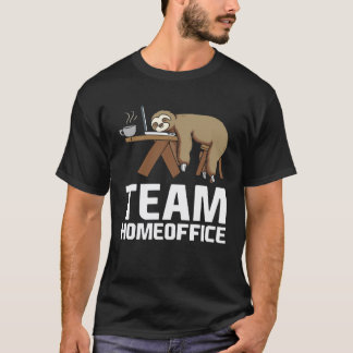 Team Home Office Sleeping Sloth Home Office 2021 T-Shirt