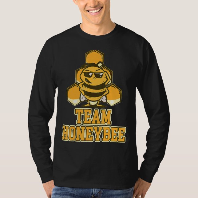 Team Honeybee Insect Flying Large Group Bee T-Shirt (Front)