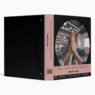 Team Image Hairstylist Black Pink Presentation Binder