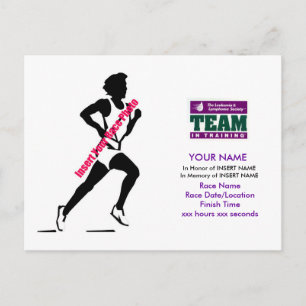 Team in Training: Thank You Postcard