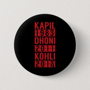Team India World Cricket Cup Fan Jersey 2  Inch Round Button