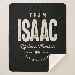 Team Isaac Lifetime Member Personalized Name Sherpa Blanket