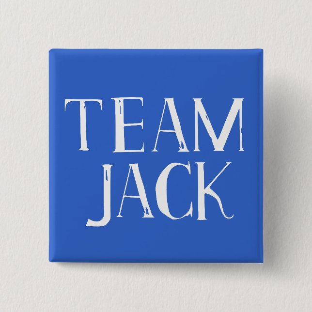 Team Jack 2 Inch Square Button (Front)