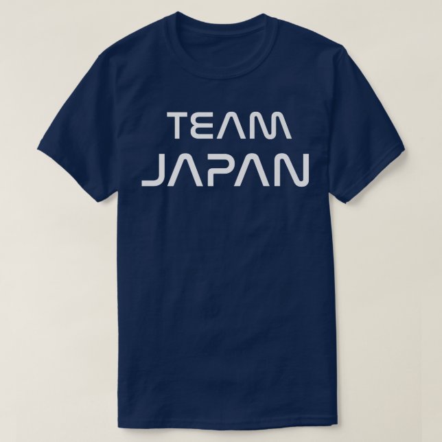 Team Japan Modern Futuristic White Font  T-Shirt (Design Front)