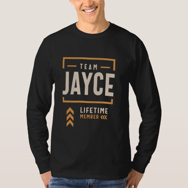 Team Jayce Lifetime Member Funny Name Jayce T-Shirt (Front)
