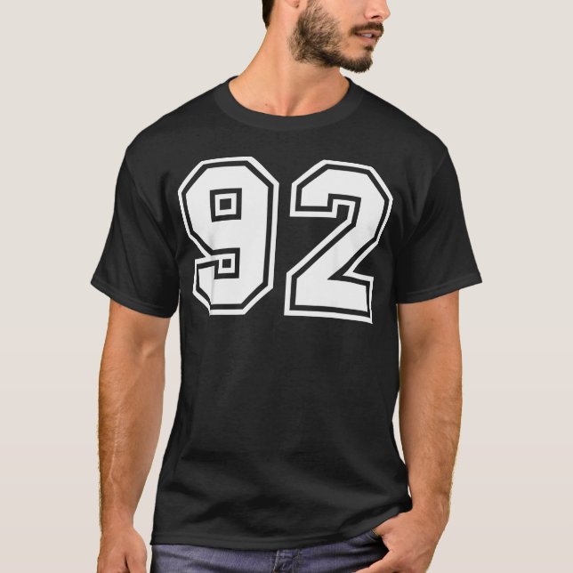 Team Jersey Number 92 T-Shirt (Front)