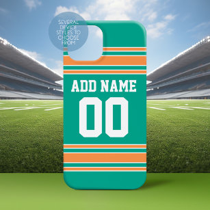 Team Jersey orange Custom Name and Number iPhone 15 Case