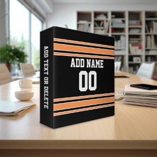 Team Jersey with Custom Name and Number Binder
