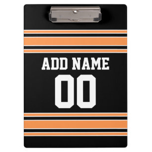 Team Jersey with Custom Name and Number Clipboard