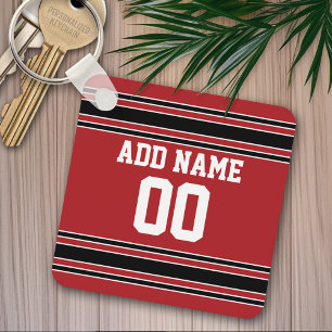 Team Jersey with Custom Name and Number Keychain