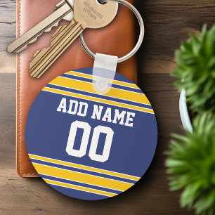 Team Jersey with Custom Name and Number Keychain