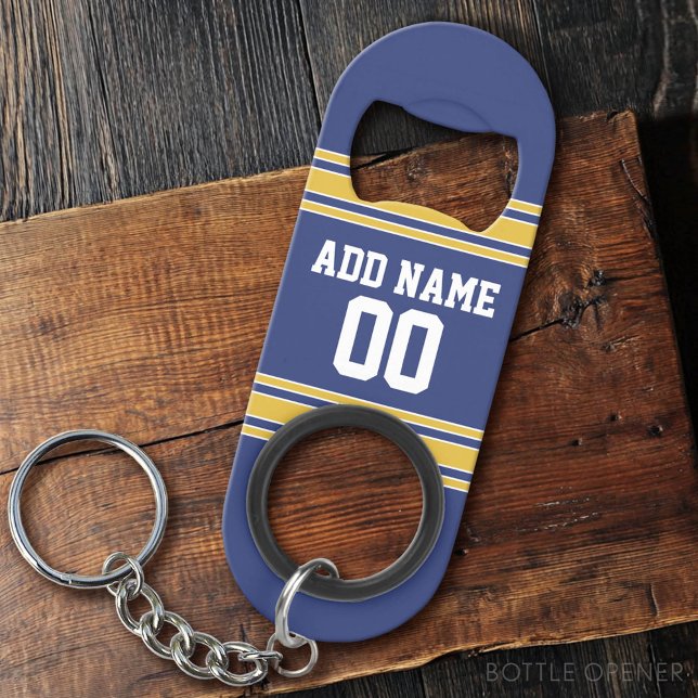 Team Jersey with Custom Name and Number Keychain Bottle Opener (Custom Bottle Opener)