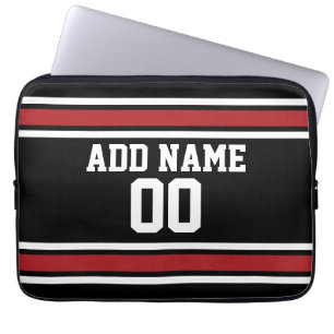 Team Jersey with Custom Name and Number Laptop Sleeve