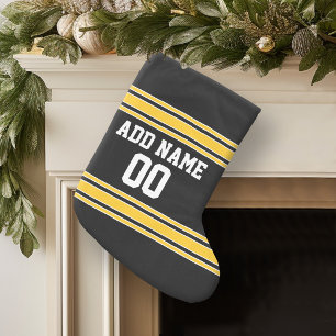 Team Jersey with Custom Name and Number Large Christmas Stocking