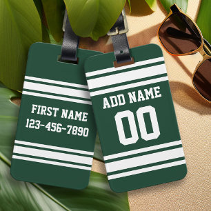 Team Jersey with Custom Name and Number Luggage Tag