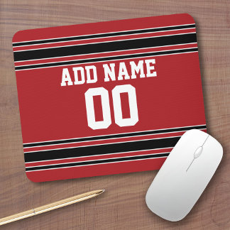 Team Jersey with Custom Name and Number Mouse Pad