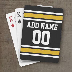 Team Jersey with Custom Name and Number Playing Cards