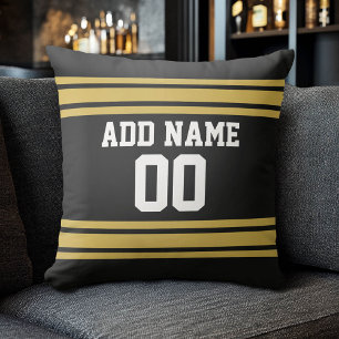 Team Jersey with Custom Name and Number Throw Pillow