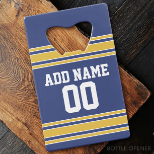 Team Jersey with Custom Name and Number Wallet Bottle Opener