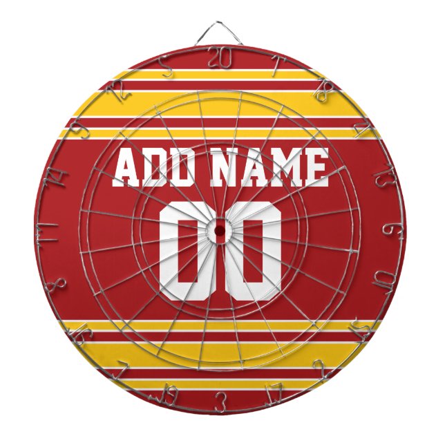 Team Jersey with Name and Number Dartboard (Front)