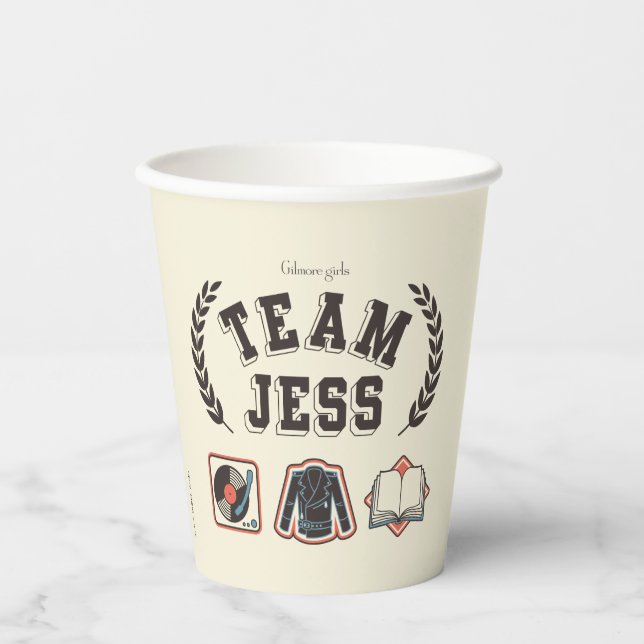 Team Jess Gilmore Girls Design Paper Cups (Front)