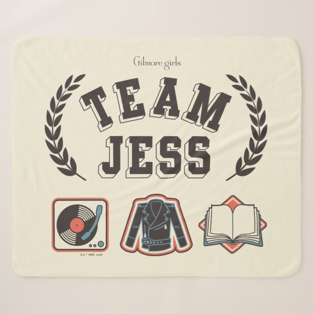 Team Jess Gilmore Girls Design Sherpa Blanket (Front (Horizontal))