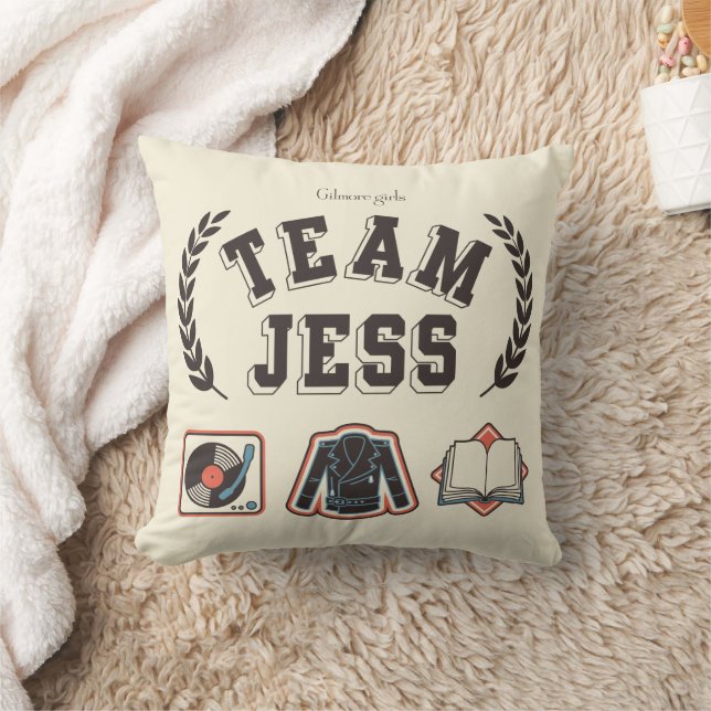 Team Jess Gilmore Girls Design Throw Pillow (Blanket)
