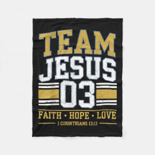 Team Jesus 03 Christian Faith Men Teen Girl Toddle Fleece Blanket