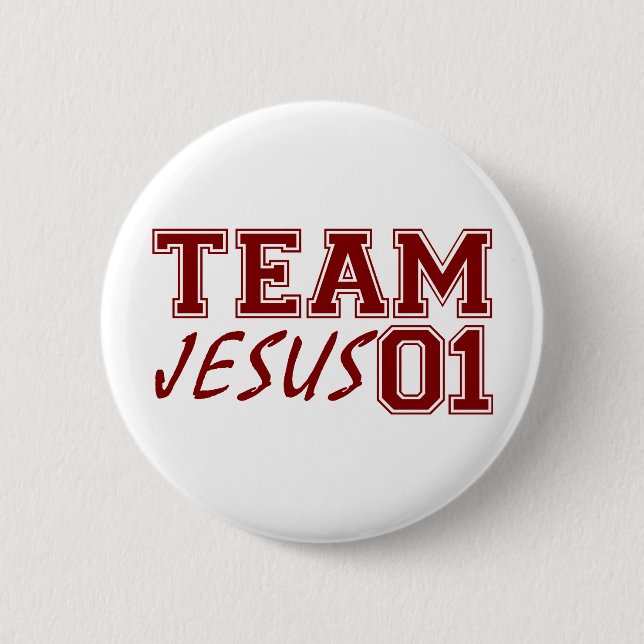 Team Jesus 2 Inch Round Button (Front)