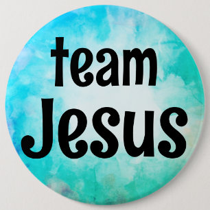 team Jesus 6 Inch Round Button