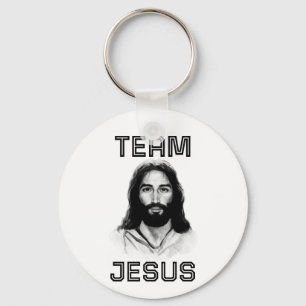 Team Jesus Button Keychain
