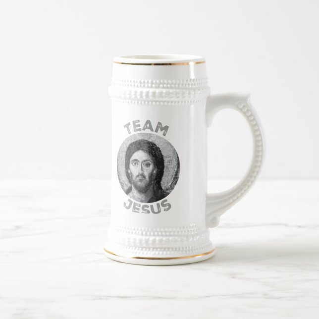 Team Jesus: Christ Pantocrator Icon Beer Stein (Right)