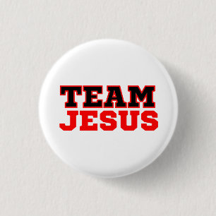 Team Jesus Christian Faith 1 Inch Round Button