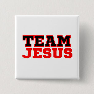Team Jesus Christian Faith 2 Inch Square Button