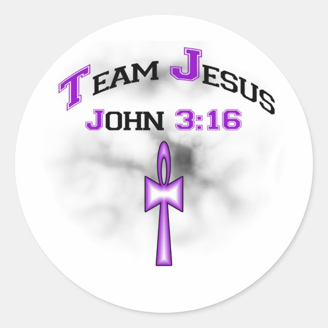 Team Jesus Christian John 316 Classic Round Sticker (Front)