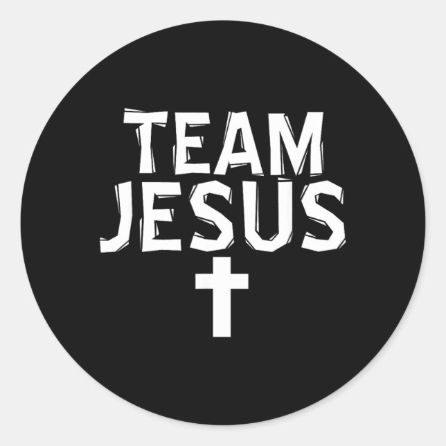 Team Jesus Classic Round Sticker (Front)