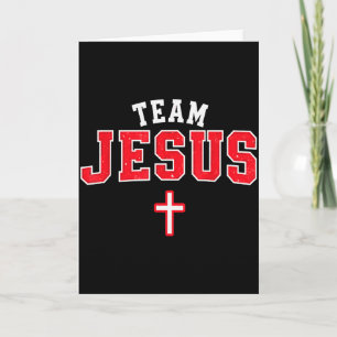 Team Jesus - Funny Christian Cross Emblem Faith St Card