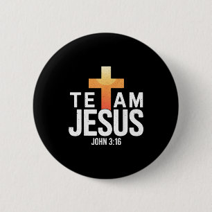 Team Jesus John 3_16 - Christian Religious Bible C 2 Inch Round Button