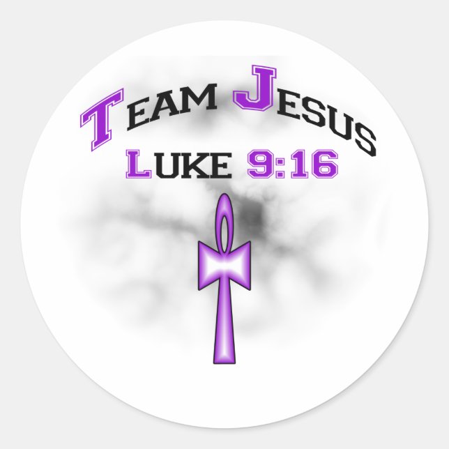 Team Jesus Luke 916 Classic Round Sticker (Front)