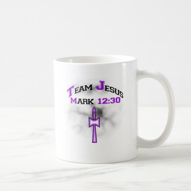 Team Jesus Mark 12:30 Coffee Mug (Right)
