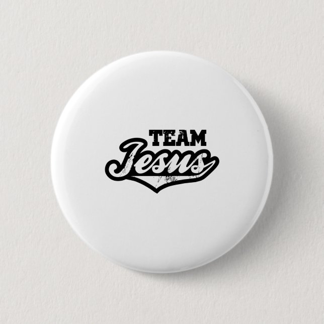 Team Jesus T Shirt  2 Inch Round Button (Front)