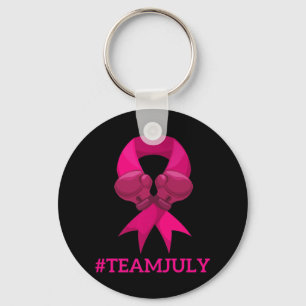 TEAM JULY Breast Cancer Awareness Premium T-Shirt7 Keychain