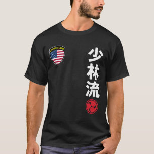 Team Karate Shorin Ryu Usa Flag Japanese Martial A T-Shirt