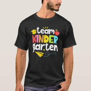 Team Kindergarten Kinder Crew Teacher Student Back T-Shirt