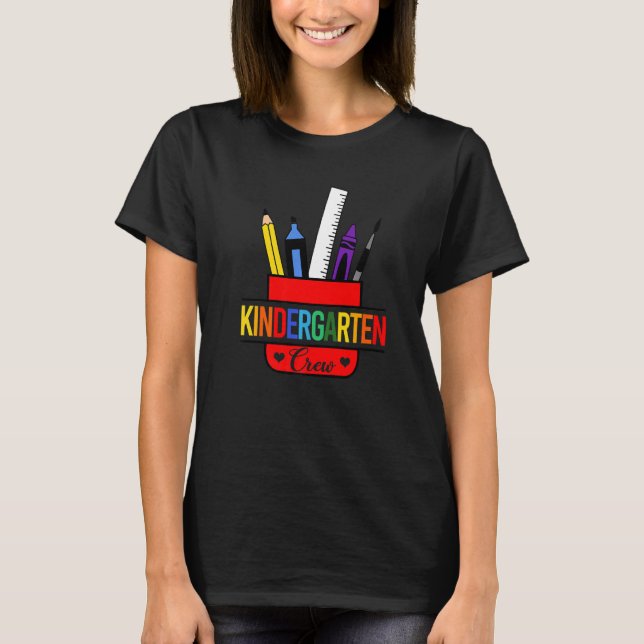 Team Kindergarten Squad Back To School Kids Teache T-Shirt (Front)