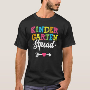 Team Kindergarten Squad Kinder Teacher Back To Sch T-Shirt