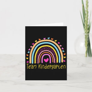 Team Kindergarten Teacher Rainbow  Card