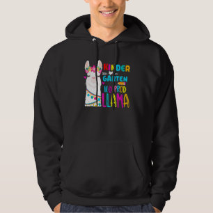 Team Kindergarten Teacher Rainbow No Prob Llama 10 Hoodie